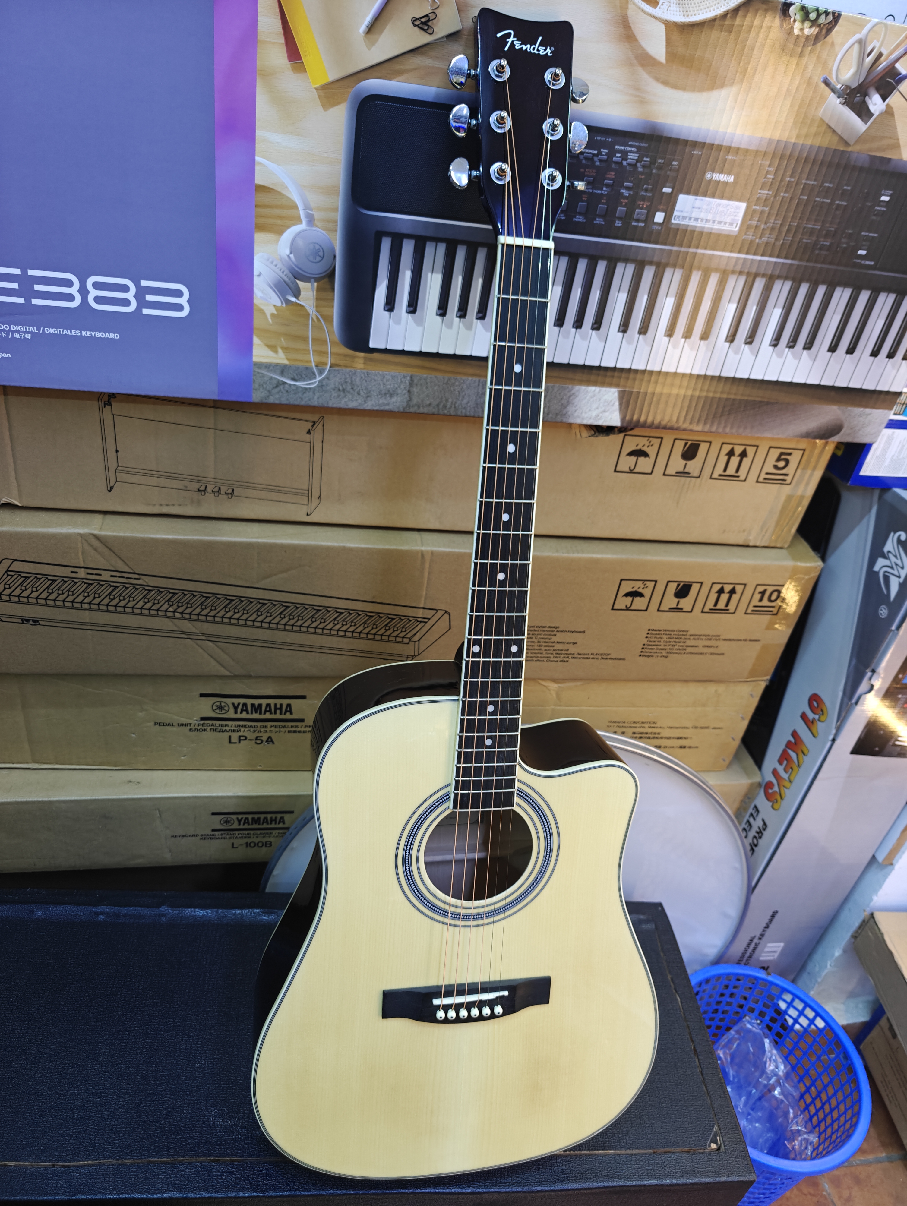 N semi acoustic guitar