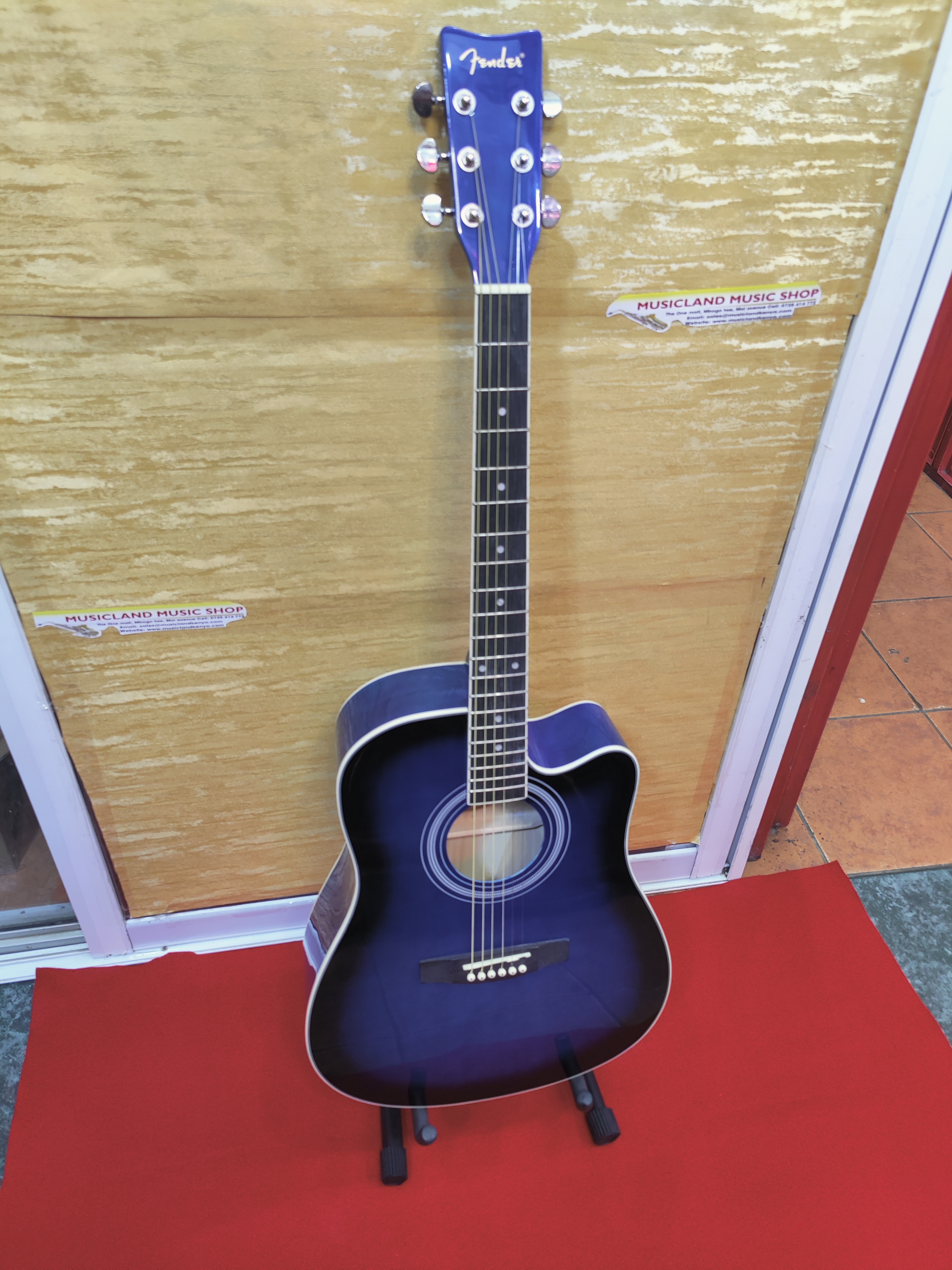 Fender acoustic guitar full size blue