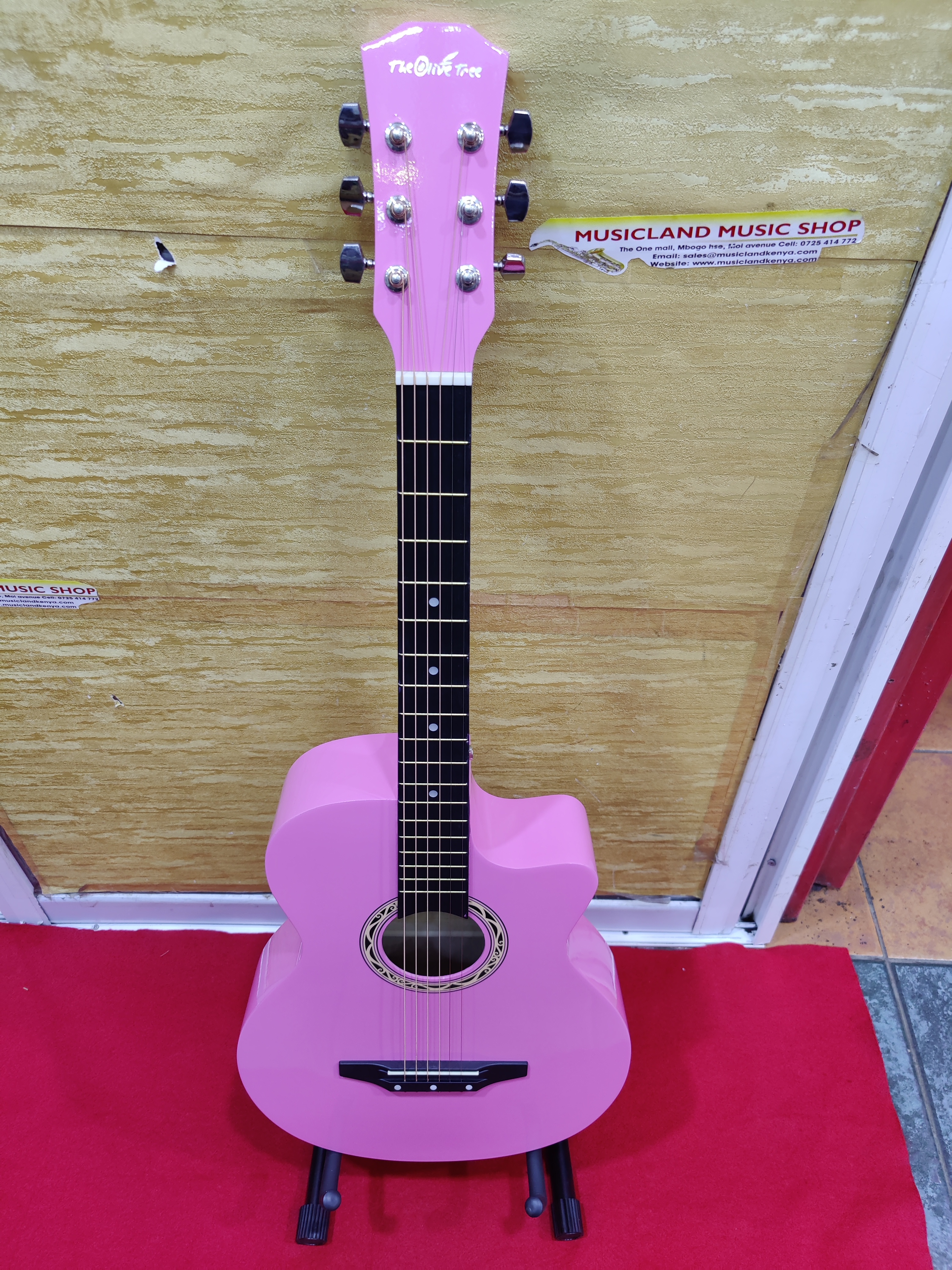 Pink acoustic guitar Pink acoustic guitar