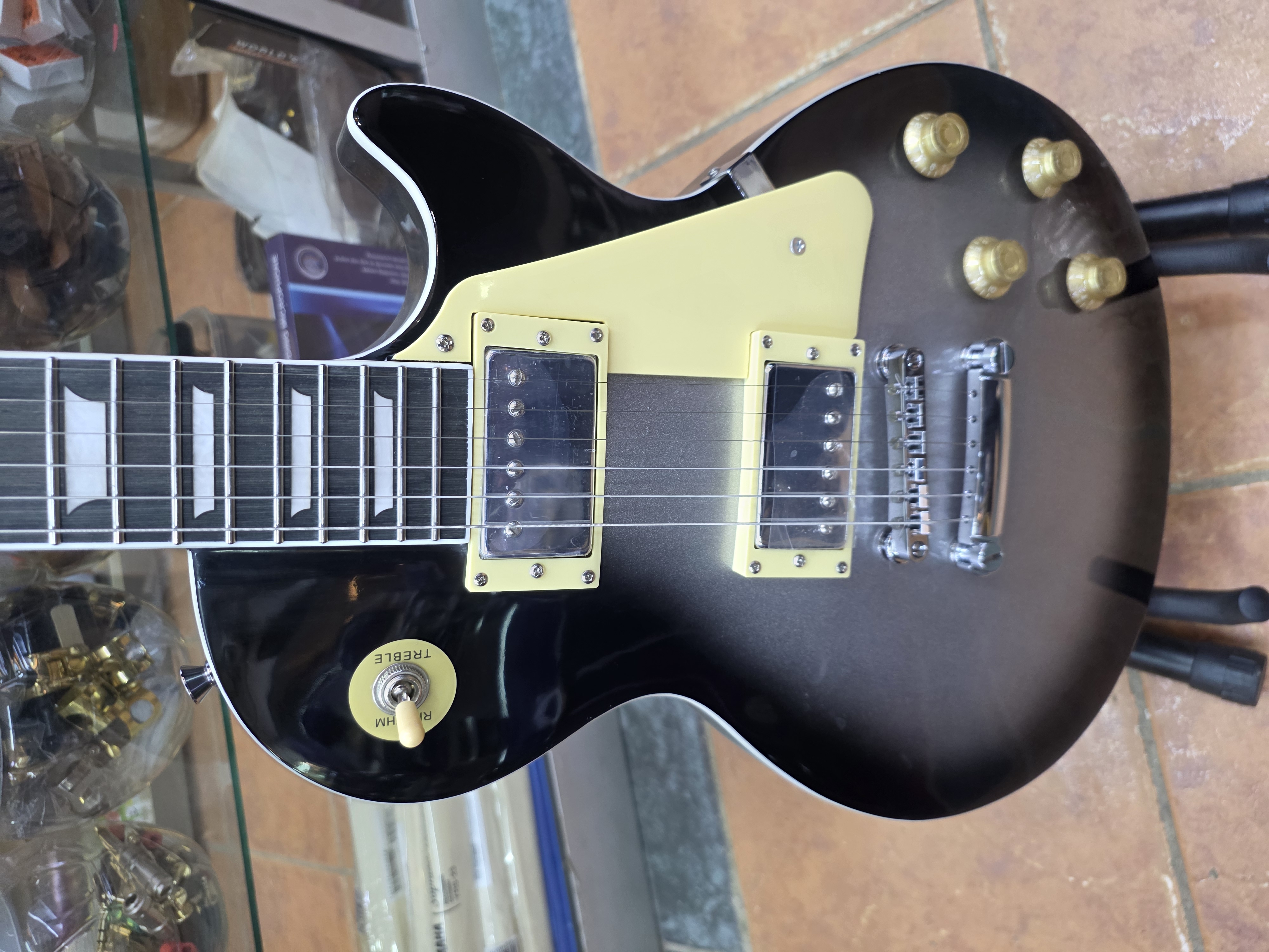 Buy the Gibson Les Paul Standard Electric Guitar in Kenya. Features dual humbuckers, mahogany body, carved maple top, Tune-O-Matic bridge, and legendary Gibson tone for stage and studio