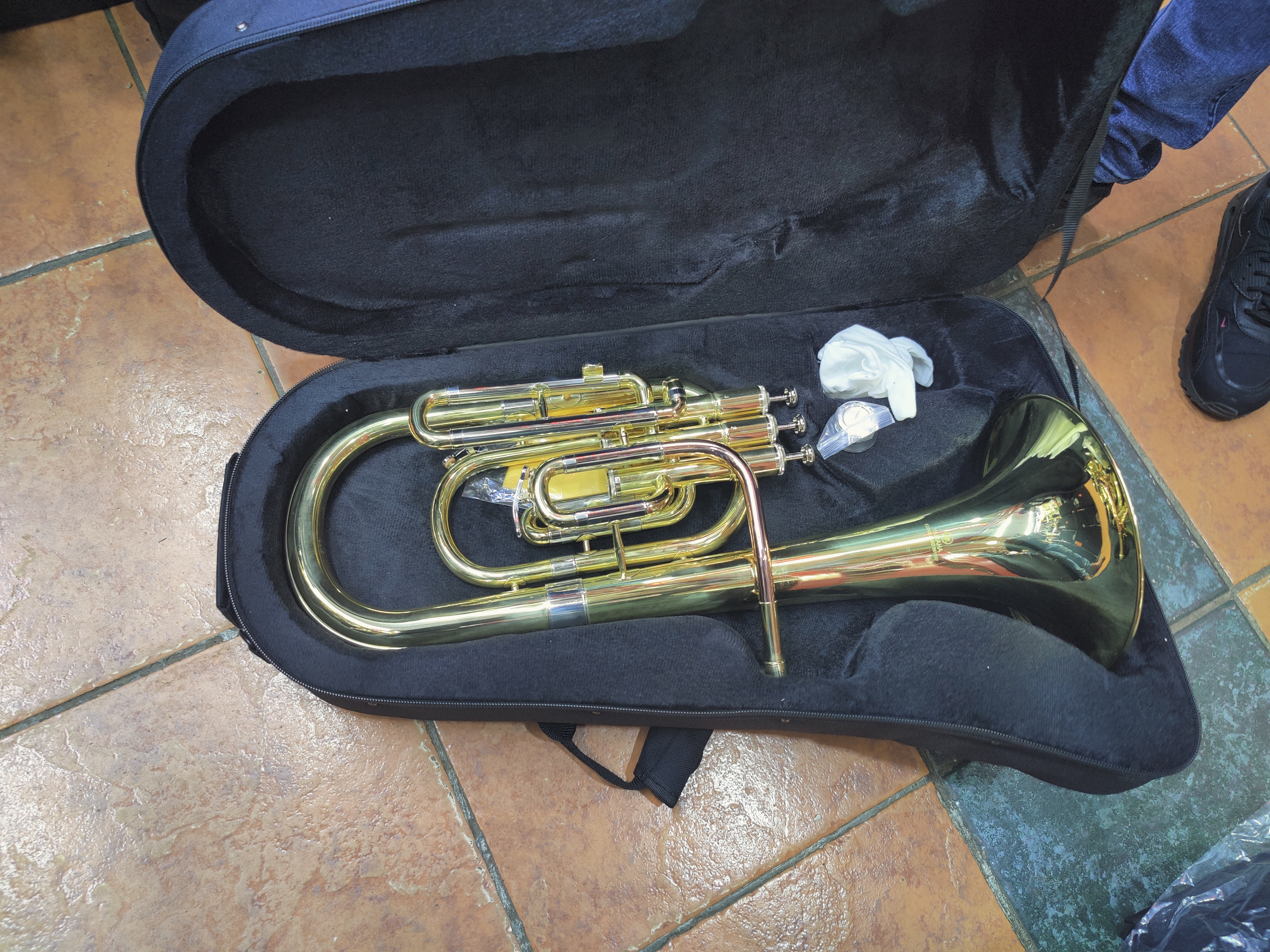 Buy the Premier England Gold 3-Valve Baritone in Kenya. Features a durable gold lacquer finish, smooth stainless-steel valves, rich warm tone, and includes a hard case and mouthpiece. Ideal for schools, churches, brass bands, and orchestras. Buy the Premier England Gold 3-Valve Baritone in Kenya. Features a durable gold lacquer finish, smooth stainless-steel valves, rich warm tone, and includes a hard case and mouthpiece. Ideal for schools, churches, brass bands, and orchestras.