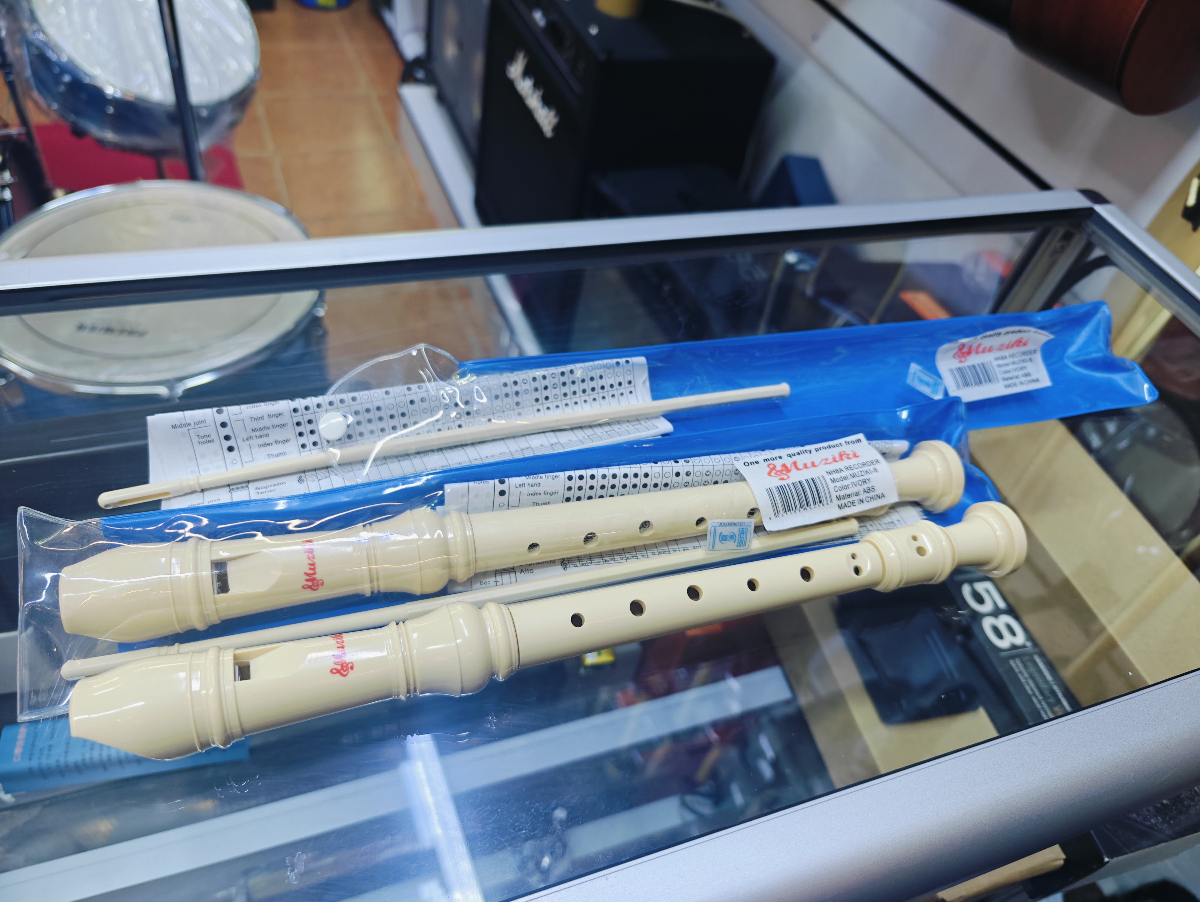 Mziki Soprano descant recorder in C, durable beginner woodwind instrument for students, schools, music education, church performances, and home practice.
