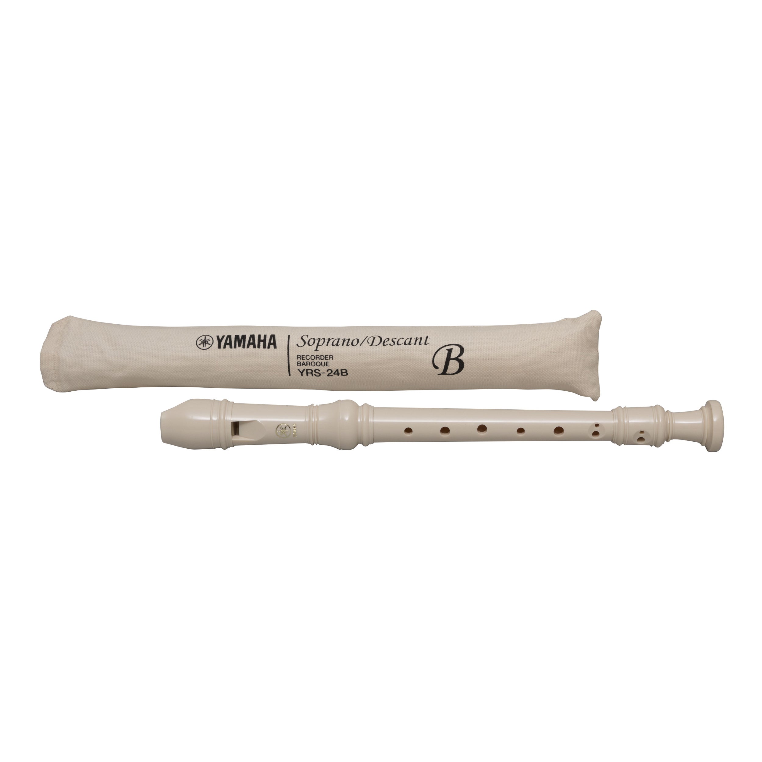 Yamaha Descant Recorder in ivory finish, soprano recorder for beginners and students, durable ABS resin wind instrument for school music lessons and recorder practice. Yamaha yrs 24B